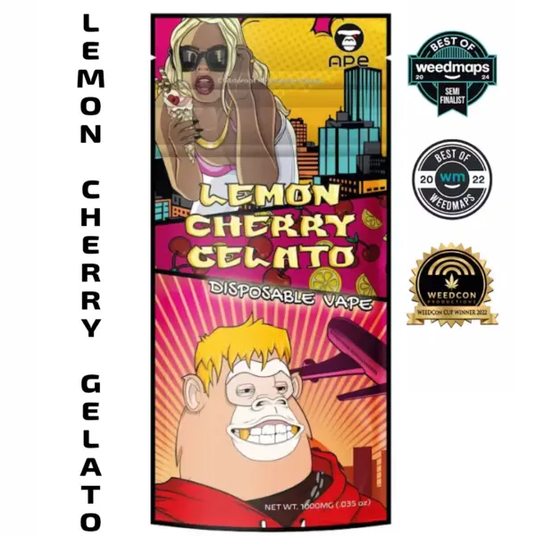 Lemon Cherry Gelato (Hybrid) — 1g APE Disposable Vape